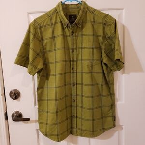 Prana size Medium green plaid